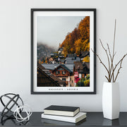 Affiche - Poster du village d'Hallstatt en Autriche - Photographie de Nablezon - Une idée cadeau de décoration à offrir à un proche.