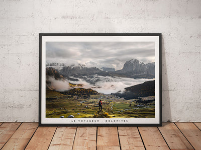 Affiche - Poster des Dolomites en Italie - Photographie de Nablezon - Une idée cadeau de décoration à offrir à un proche. 