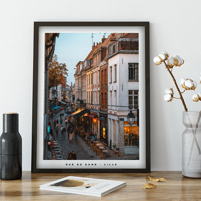 Affiche - Poster de la rue de Gand à Lille - Photographie de Benjamin Clipet - Une idée cadeau de décoration à offrir à un proche. 