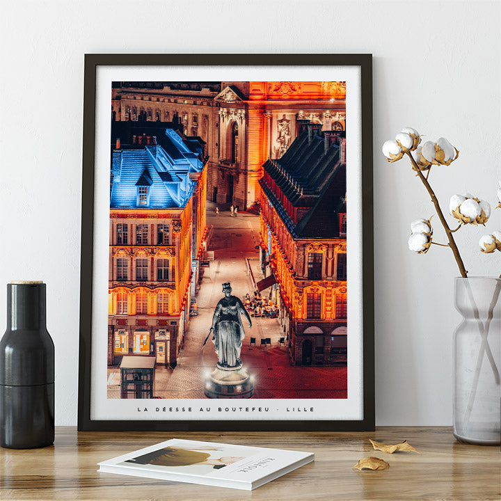 Affiche - Poster de la Déesse de Lille - Photographie de Nablezon - Une idée cadeau de décoration à offrir à un proche.