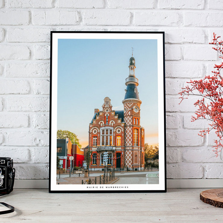Affiche photo de la mairie de Wambrechies - Idée cadeau décoration à Lille