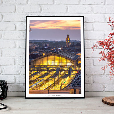 Affiche photo de la Gare Lille Flandres - Benjamin Clipet - Idée cadeau décoration à Lille 