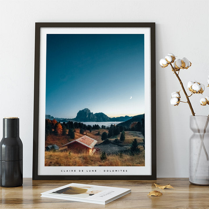 Affiche - Poster des Dolomites en Italie - Photographie de Nablezon - Une idée cadeau de décoration à offrir à un proche. 