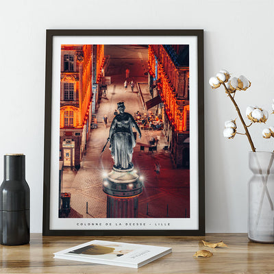 Affiche - Poster de la déesse de Lille - Photographie de Nablezon - Une idée cadeau de décoration à offrir à un proche. 