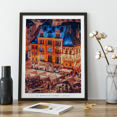 Affiche - Poster de la Grand-Place à Lille - Photographie de Nablezon - Une idée cadeau de décoration à offrir à un proche