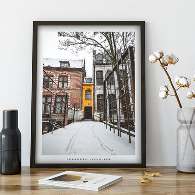 Affiche - Poster de la plus petite maison de Lille - Photographie de Benjamin Clipet - Une idée cadeau de décoration à offrir pour un proche 