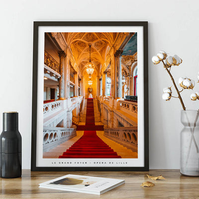 Affiche - Poster du grand foyer de l'opéra de Lille - Photographie de Nablezon - Une idée cadeau de décoration à offrir à un proche