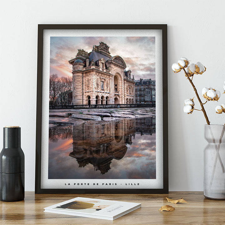Affiche - Poster de la porte de Paris à Lille - Photographie de Benjamin Clipet - Une idée cadeau de décoration à offrir pour un proche 