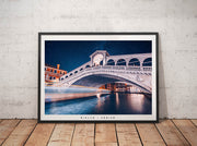 Affiche - Poster du pont du Rialto à Venise - Photographie de Nablezon - Une idée cadeau de décoration à offrir à un proche. 